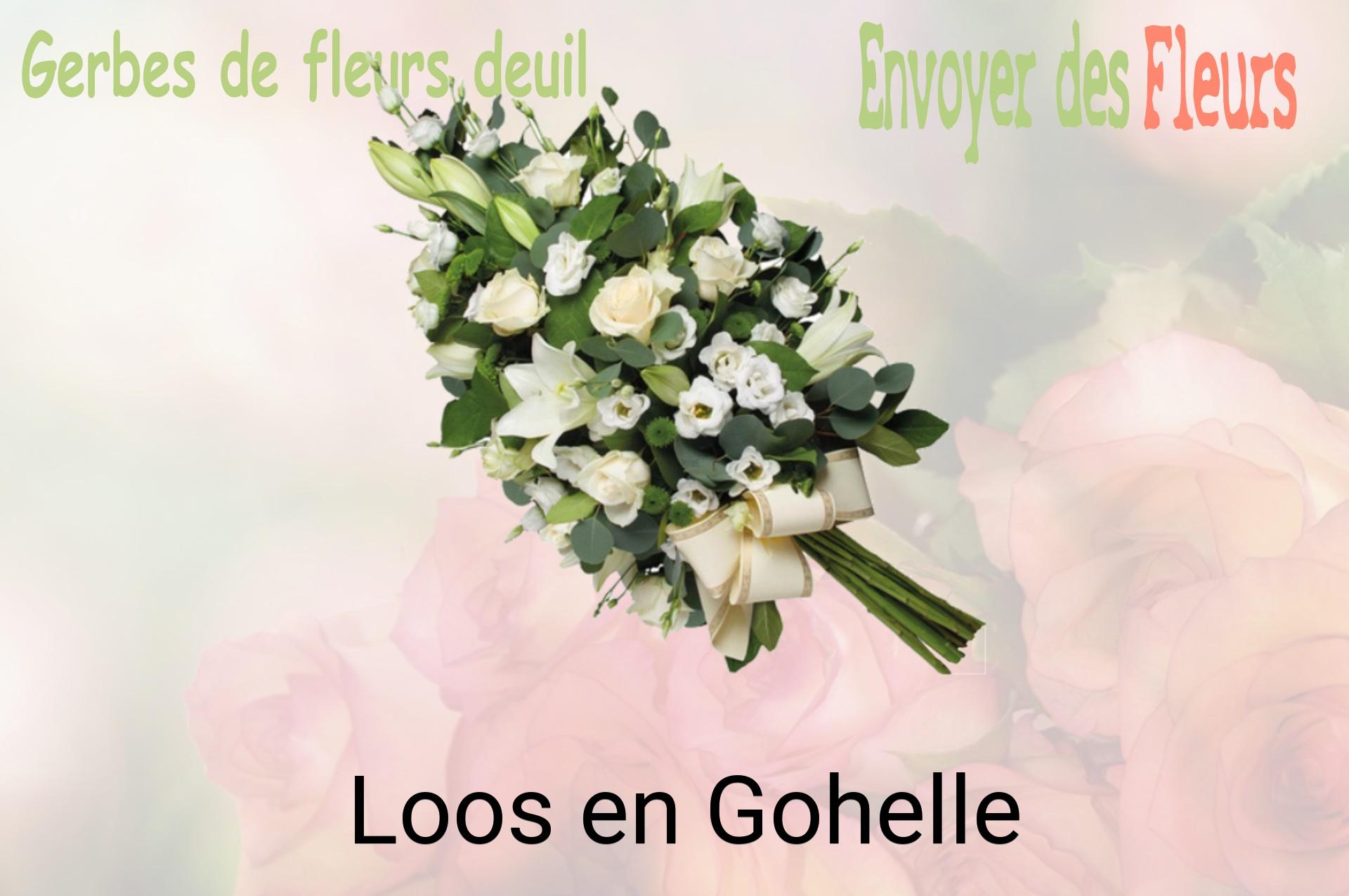 Gerbe de fleurs de deuil livrée à Loos-en-Gohelle